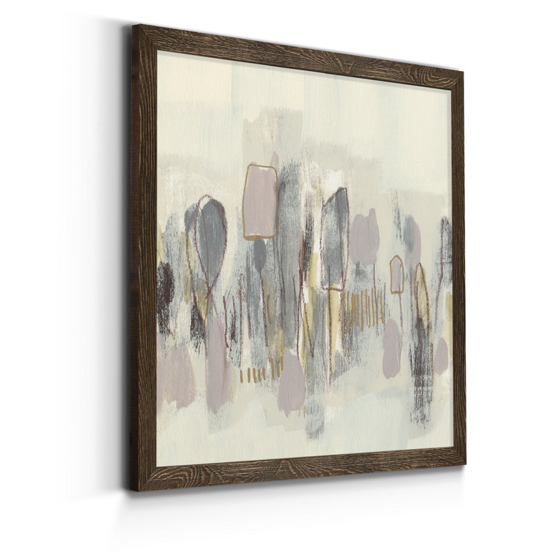 Formes neutres I, reproduction d’art sur toile encadrée, Encadré de bois de noyer, H 35,5 po x l 35,5 po x P 1,5 po