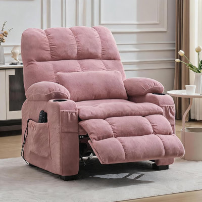 Oversized Electric Recliner, Cup Holders