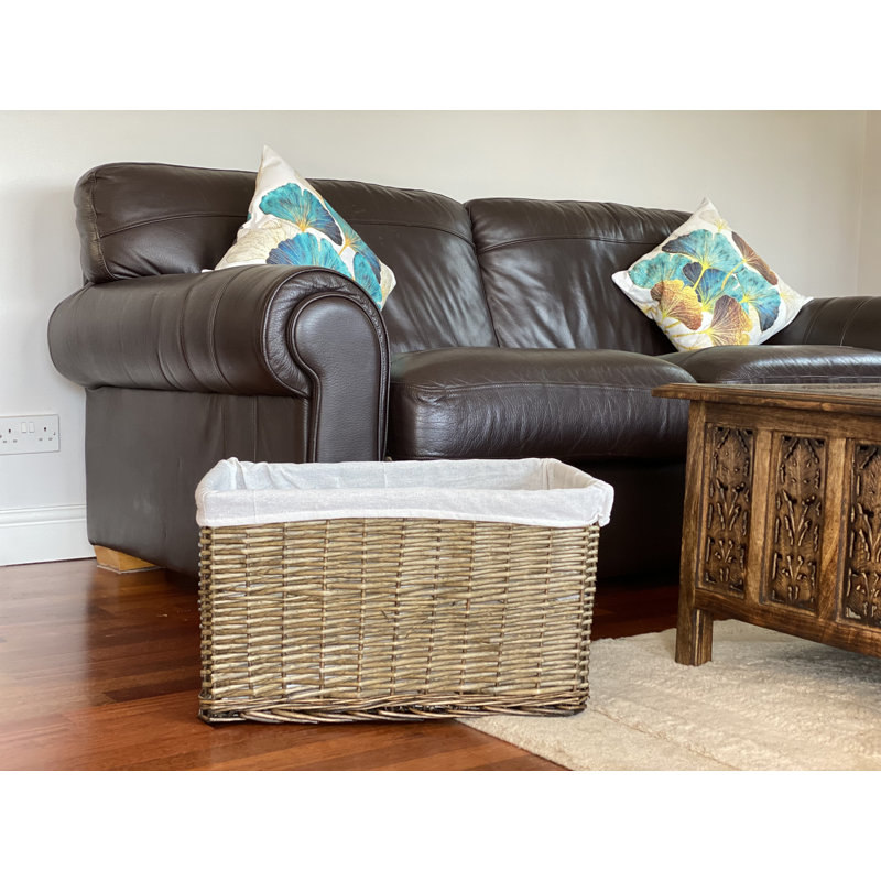 Brambly Cottage Wicker Decorative Basket, Oak, 32cm H x 58cm W x 43cm D