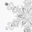 Cintre de 6,3 po x 1,8 po x 6,7 po en forme de flocon de neige en forme de boule suspendue décorative pour décorations de fêtes, lot de 6