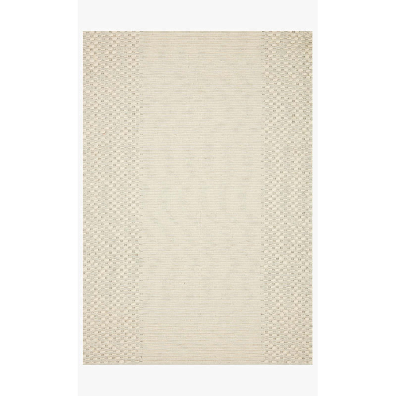 Tapis ivoire tissé à plat à la main Burbank, Rectangle 2 pi 3 po x 3 pi 9 po