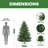 Traditional Christmas Tree with Lights, Prelit with Metal Stand-1446057205