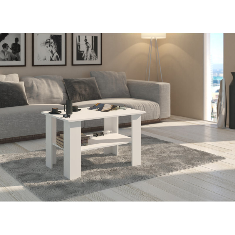 Ricquel Coffee Table with Storage, Highgloss sand grey, Highgloss sand grey