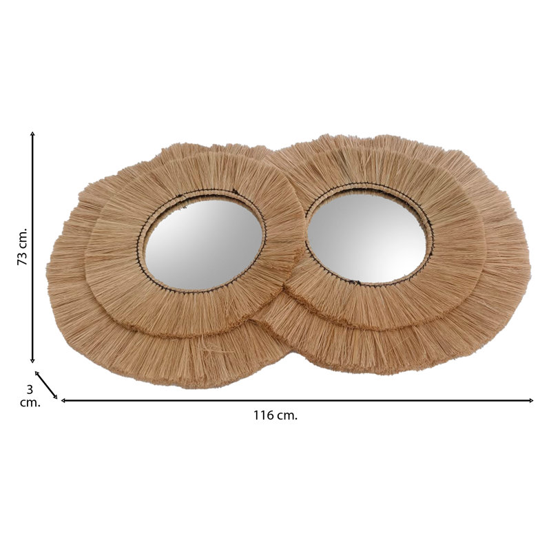 Tyrel Rattan Novelty Wall Mirror