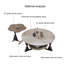 Table basse ronde moderne en pierre micro-cristalline
