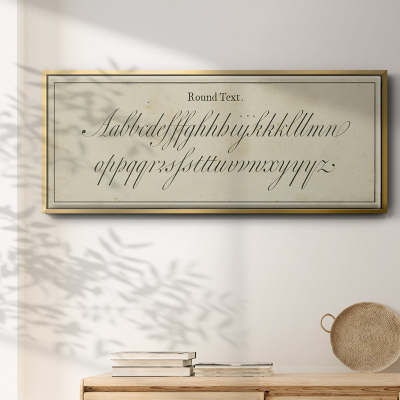 Manuscript Sampler II- Framed Canvas