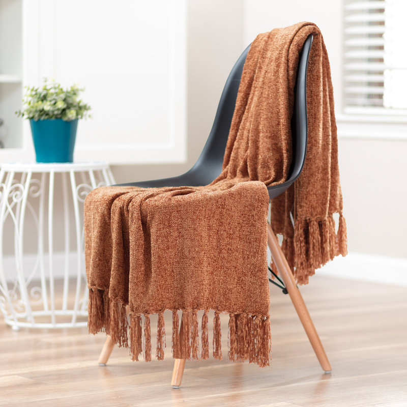  Couverture en chenille veloutée, Citrouille
