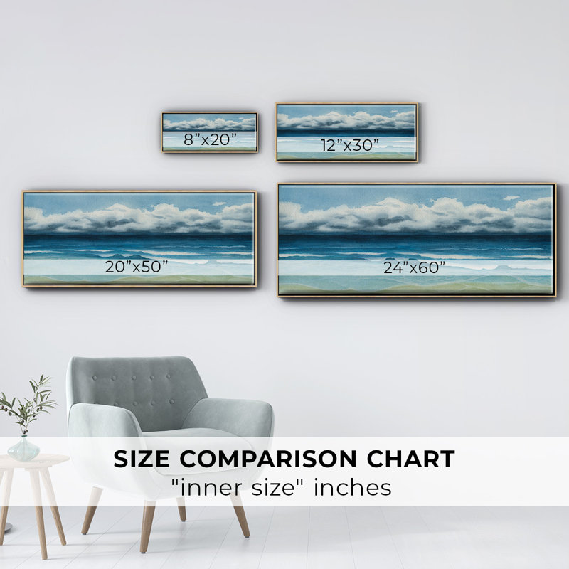 Blue Day III- Framed Canvas