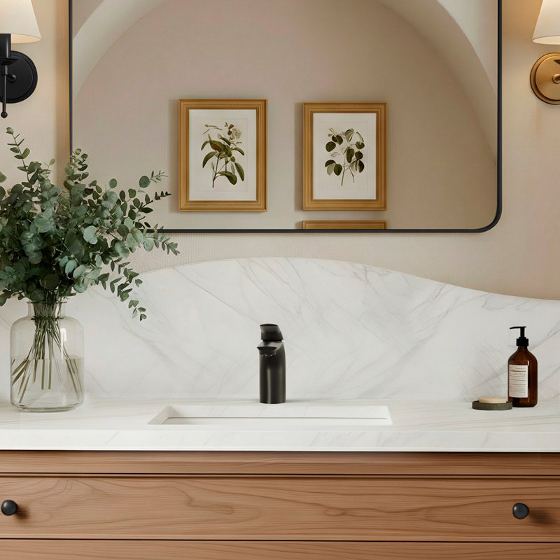 EVERSTEIN Basin Mixer Tap with Pop-Up Waste, Matte Black