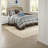 Elegant Blue Jacquard Bedding Set, Cotton King/cal King, Traditional Style