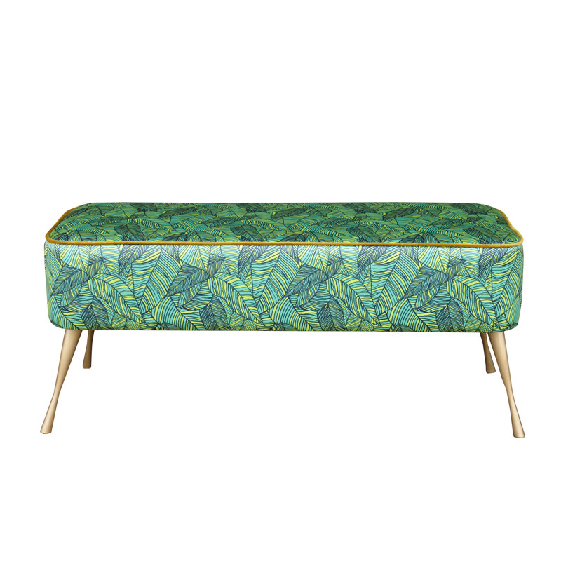 Upholstered Bench, Light Green