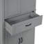Armoire de rangement de salle de bain avec portes et tiroir, plusieurs espaces de rangement, tablette réglable-2126456690