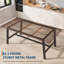 Table de salle à manger industrielle 63 ", bois naturel avec structure en métal pour la salle à manger de cuisine-1636377460
