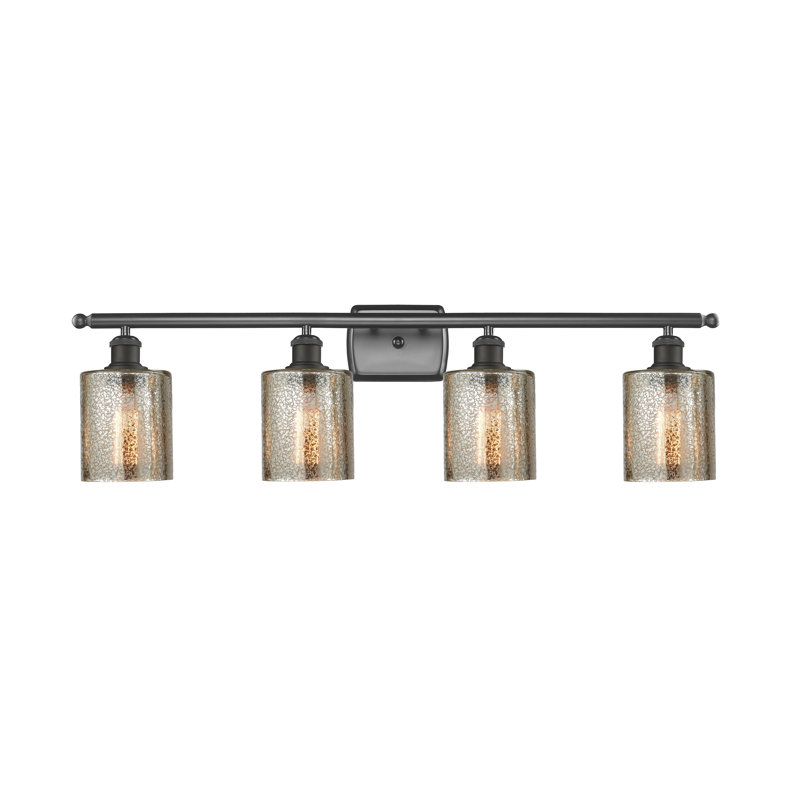 Éclairage de salle de bain à intensité variable 4 lumières Leilani, Ampoule DEL 6 watts Vinage, Mercure, Bronze huilé