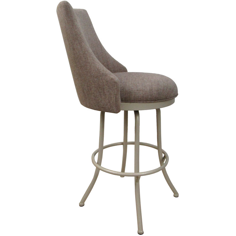 Comptoir pivotant, bar et très grand tabouret Rabiye, Beige, Beige, Très grand (siège d'une hauteur de 34 po)