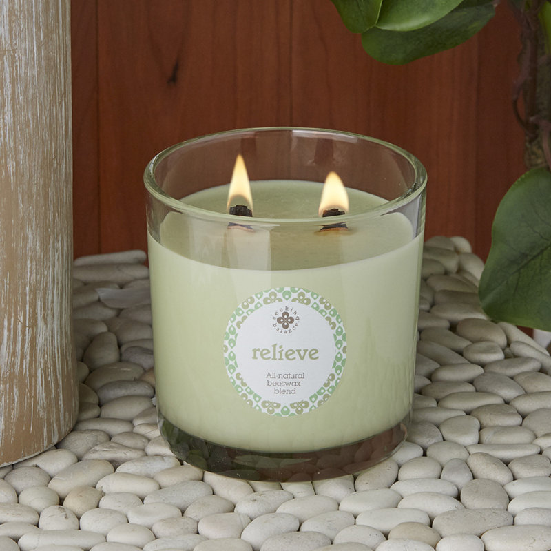 Bougie en pot parfumée Soulagement d'eucalyptus menthe