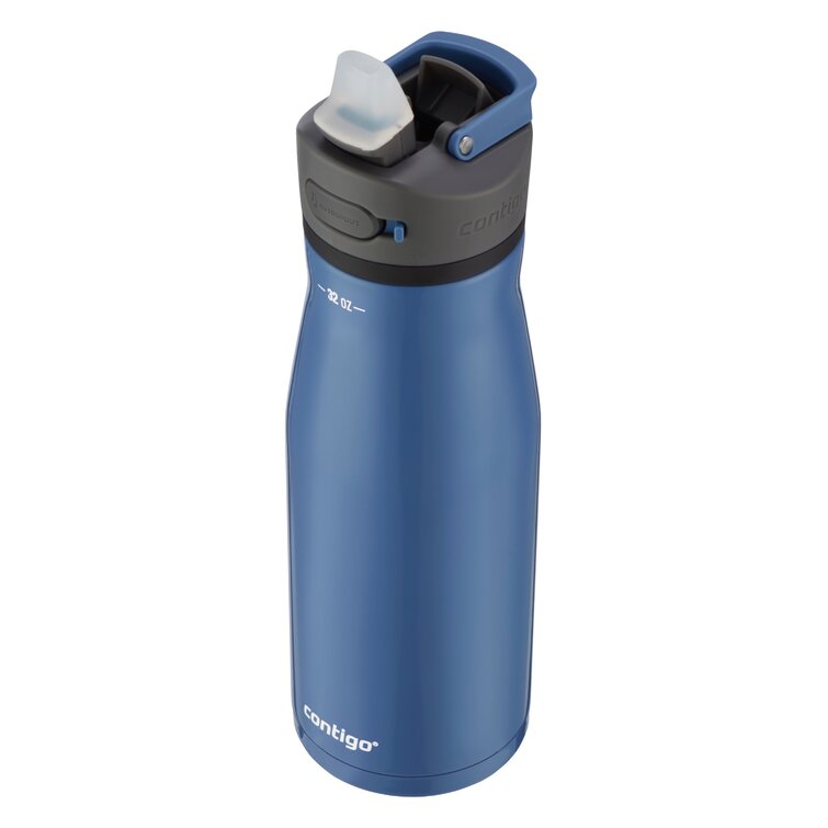 Contigo 32oz Ashland Chill Autospout Stainless Steel Water Bottle Blue Corn