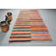 Kilim turc rétro orange vif pour décoration de salon bohémien - orange / vert grande taille