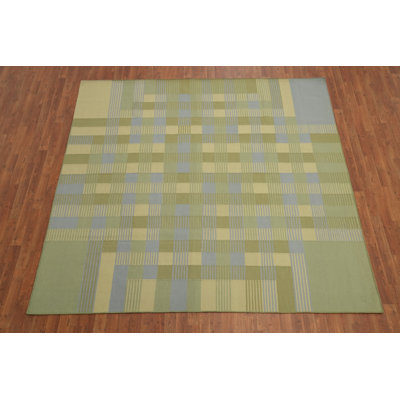 Modern Flat Weave Oriental Kilim Durrie Square Area Rug 8x8