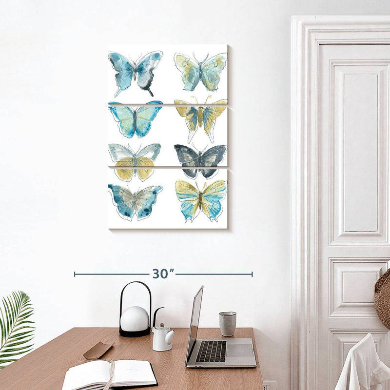 Brampt Butterfly Blues I, H 32 po x l 20 po