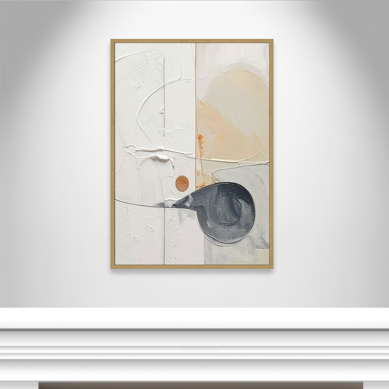 «Plastering III» par Alonza Saunders, Grain de bois naturel, L 29,5 po x H 41,5 po, Impression encadrée