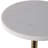 Decorative Round Metal Marble Top Drink Side Table with Pedestal Base for Living Room - Modern Accent Table for Slim Narrow End Table Design - White & Gold-671675196