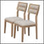Ensemble de salle à manger 6 pièces de style classique et traditionnel, comprenant une table de salle à manger, 4 chaises rembourrées et un banc (bois naturel délavé)-1212232888