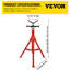 V Head Pipe Stand 0.3-30.5 cm Capacity, Adjustable Height 71.1-132.1 cm, Pipe Stands 1133.9 kg Load Capacity, Portable Folding Pipe Stands, Carbon Steel Body More Durable