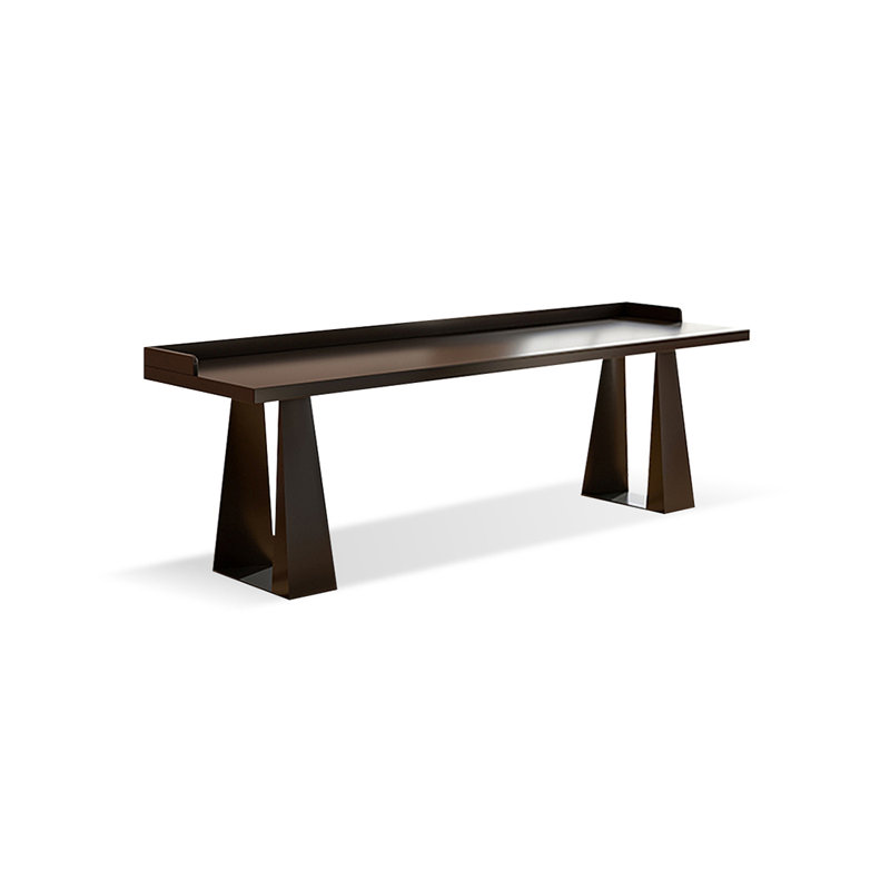 Black Rectangular Solid Wood Writing desk, 31.5"H*62.99"W*23.62"D