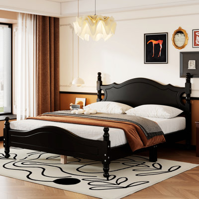 Dameika Four Poster Bed, Bed Frame, Modern Bed Frame With Headboard -  Alcott HillÂ®, 322AB053E8604447A8F4C36F15094D09