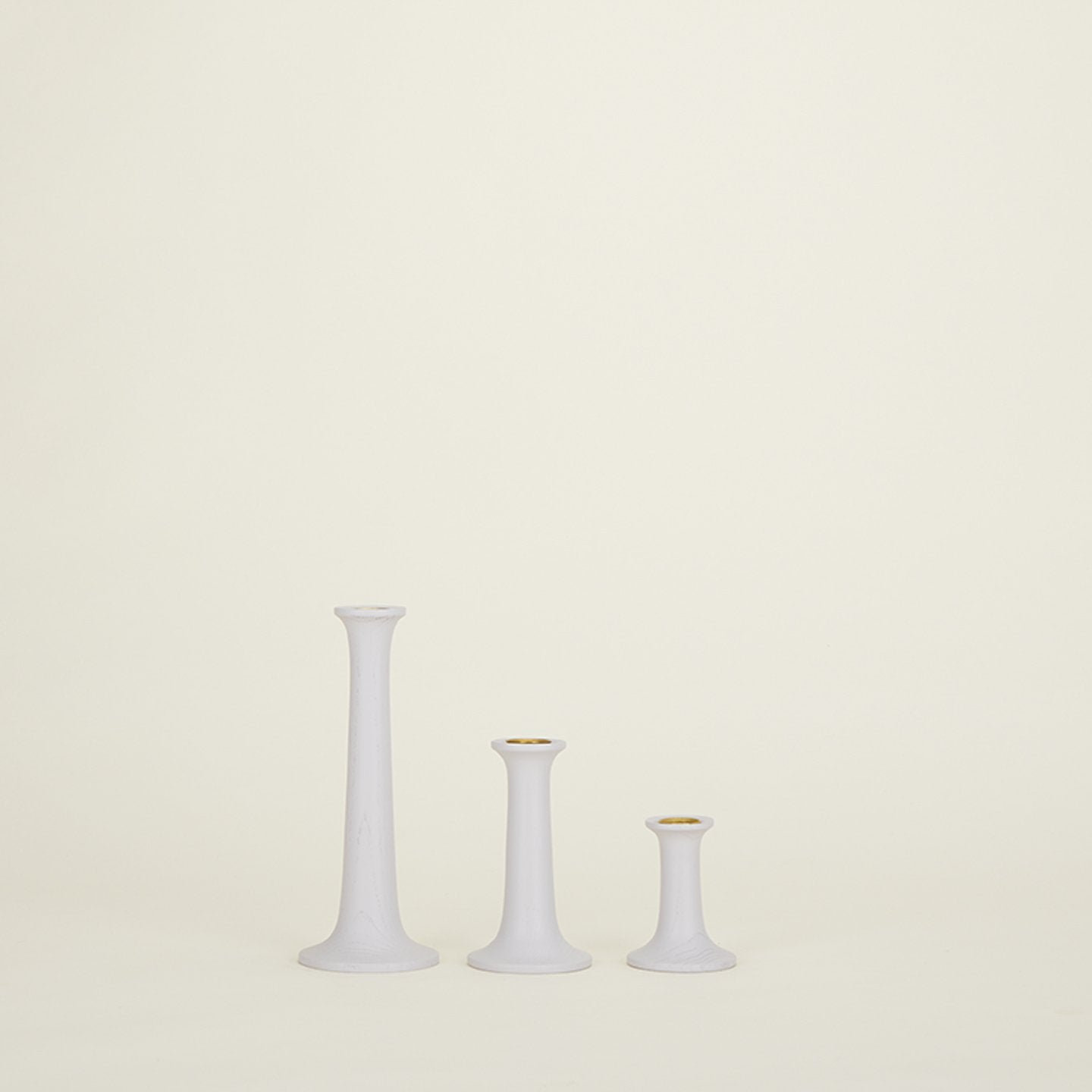 Simple Solid Wood Candlestick, 9" H x 4" W x 4" D, Gray
