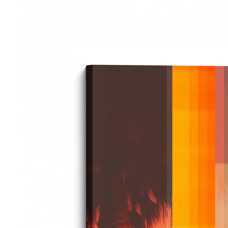 «Pixel Palms I» par ARTIST, reproduction d'art sur toile, H 16 po x l 12 po
