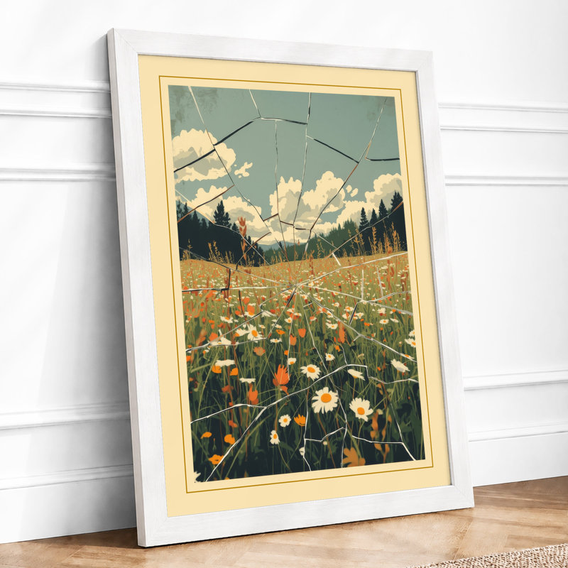 Wildflower Meadow Botanical - Print, A1 - 84.1 x 59.4 cm, White