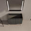 Meuble-lavabo sur pied 36 po, chêne foncé - Meuble-lavabo d'extérieur pour salle de bain, peu encombrant