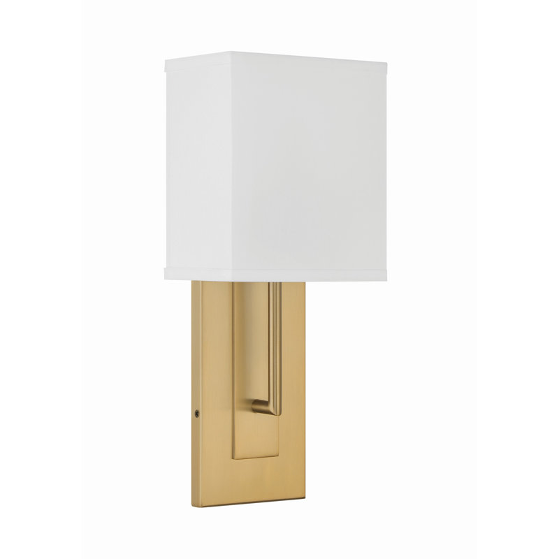 Trionna Armed Sconce, Vibrant Gold, 15" H x 6.5" W x 4" D