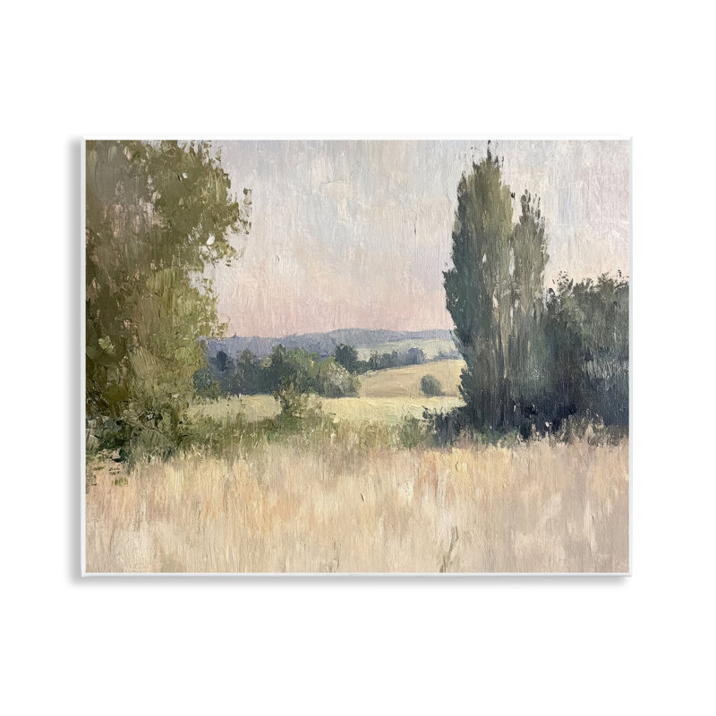 Plaque murale Tranquil Abstract Countryside, design par Petal Prints Design