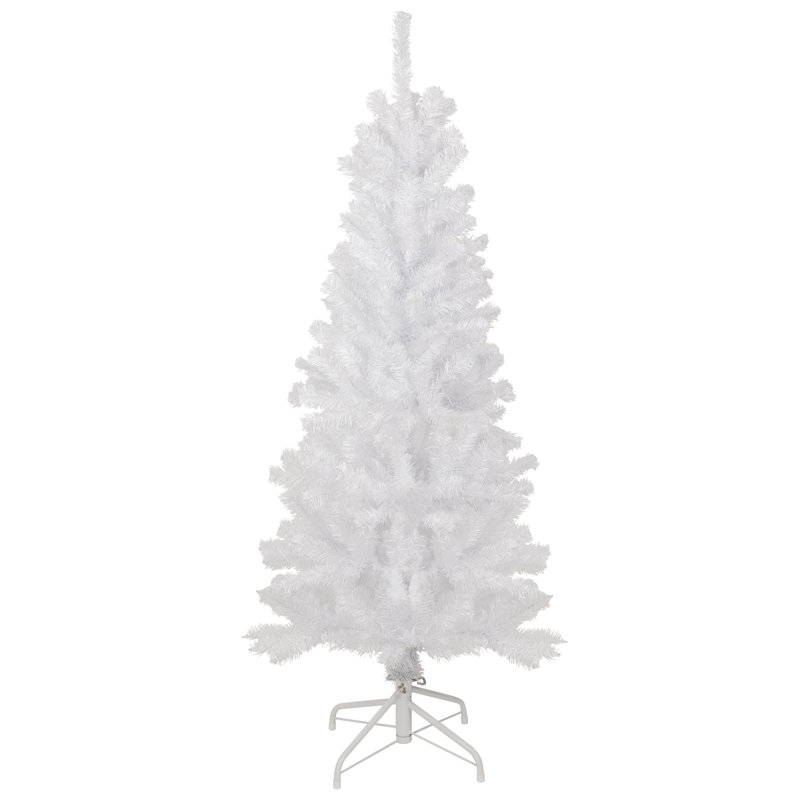 Arbre de Noël artificiel pin blanc 4,5 pi avec lumières Georgian