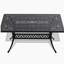 Ensemble de salle à manger 5 pièces en aluminium coulé résistant aux intempéries, comprenant 4 chaises pivotantes et une table rectangulaire avec cadre noir (même SKU: W1710S00452)