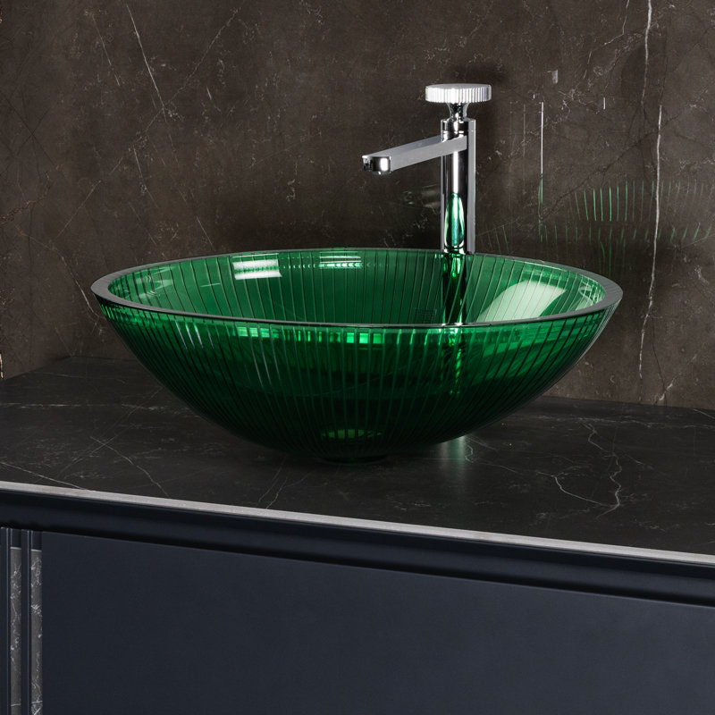 Lina 20'' L Bathroom Sink, Green