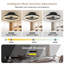 Ventilateur de plafond décoratif à DEL 16 po - Plafonnier encastré moderne avec anneau en acrylique d'inspiration cristal, pales cachées, télécommande et lumière à intensité variable pour les maisons élégantes-2114626374-2114626369