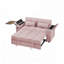 Canapé-lit en chenille avec accoudoirs de rangement, port USB, table d'appoint-894264674
