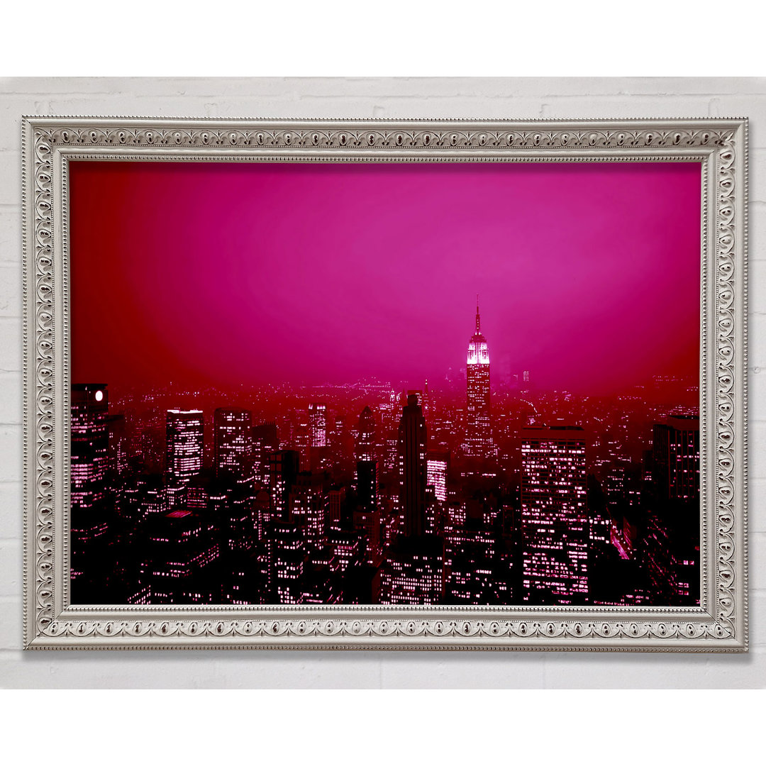 New York City Pink Skies - Einzelner Bilderrahmen Kunstdrucke