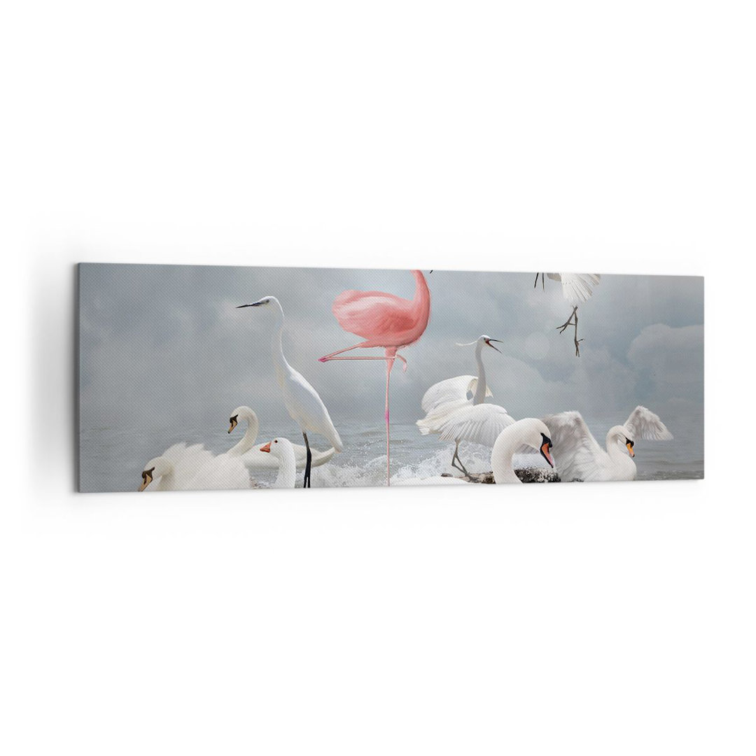 Leinwandbild Flamingo Swan Fantasy