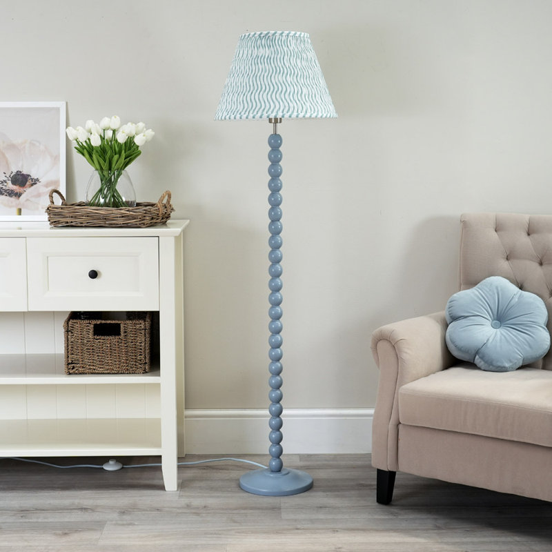 Bobbles 149cm Traditional Floor Lamp, Powder Blue