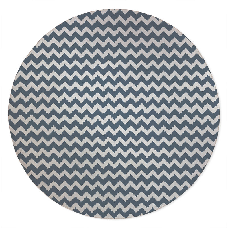 Chevy Tribal Non-Slip Outdoor Rug, Round 5'