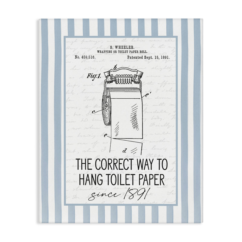 Toile de papier hygiénique Corjust Way, design par lettré et doublé, H 20 po x l 16 po