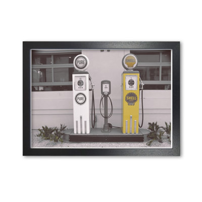 Vintage Shell Yellow Gas Pump - Print