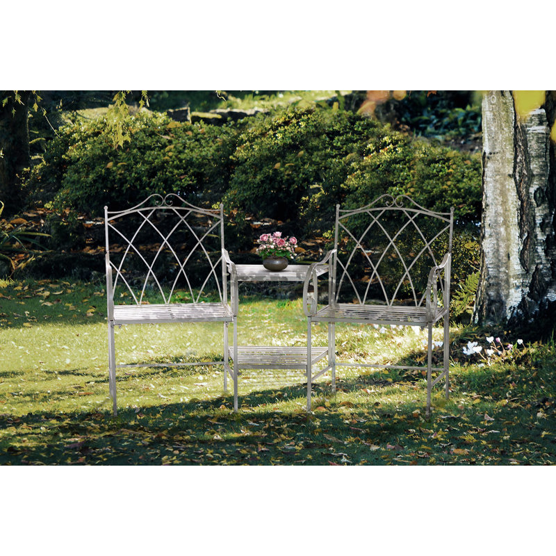 Luverne Powder Coated Steel Outdoor Bench