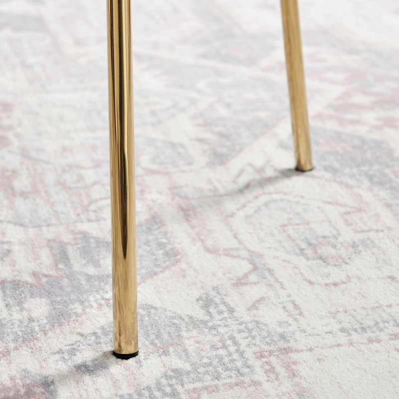 Evita Luxury Velvet and Metal Dining Chairs - Elegant Modern Mid Century Style, Taupe