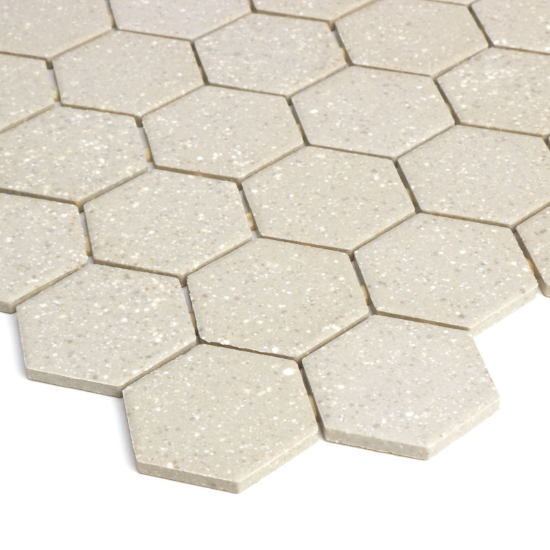 Dalton 12" x 24" Porcelain Mosaic Tile, Putty Speckle